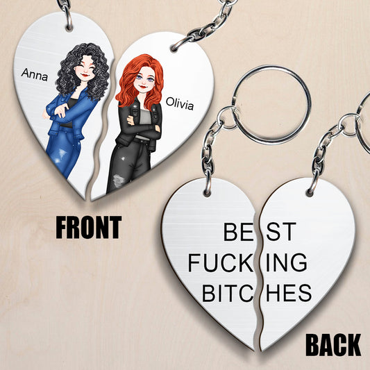 Porte-clés humoristique pour meilleurs amis - Cadeau pour une amie - Porte-clés personnalisé
