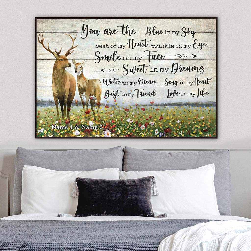 Du bist das Blau – Personalisiertes Jagdposter für Paare