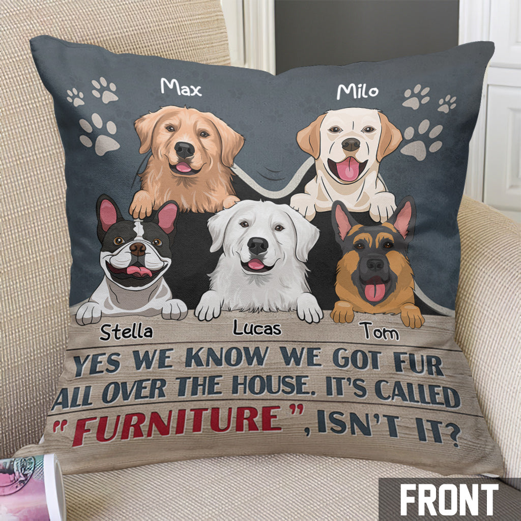 Oui, nous le savons - Coussin décoratif personnalisé pour chien