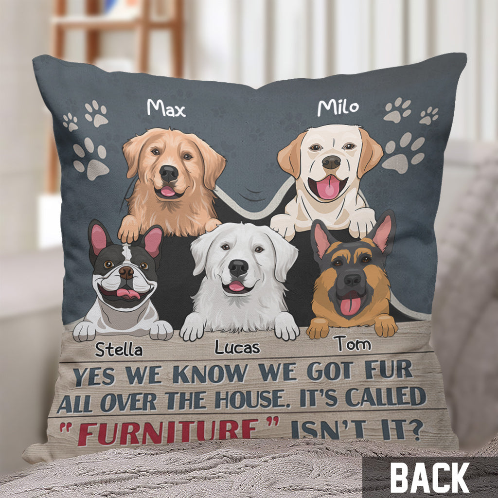 Oui, nous le savons - Coussin décoratif personnalisé pour chien