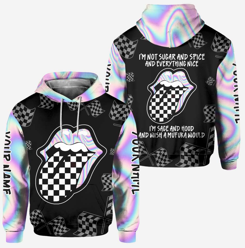 Je ne suis pas du sucre et des épices - Sweat à capuche et legging de course personnalisés