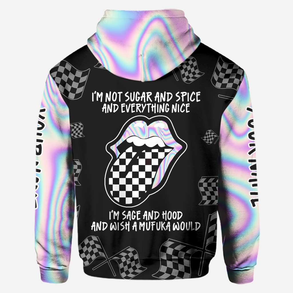 Je ne suis pas du sucre et des épices - Sweat à capuche et legging de course personnalisés