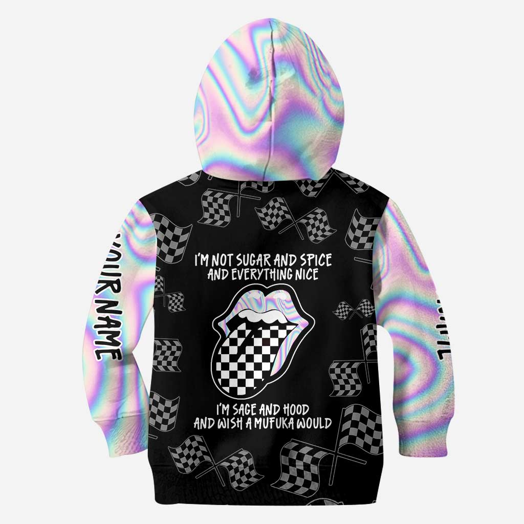 Je ne suis pas du sucre et des épices - Sweat à capuche et legging de course personnalisés