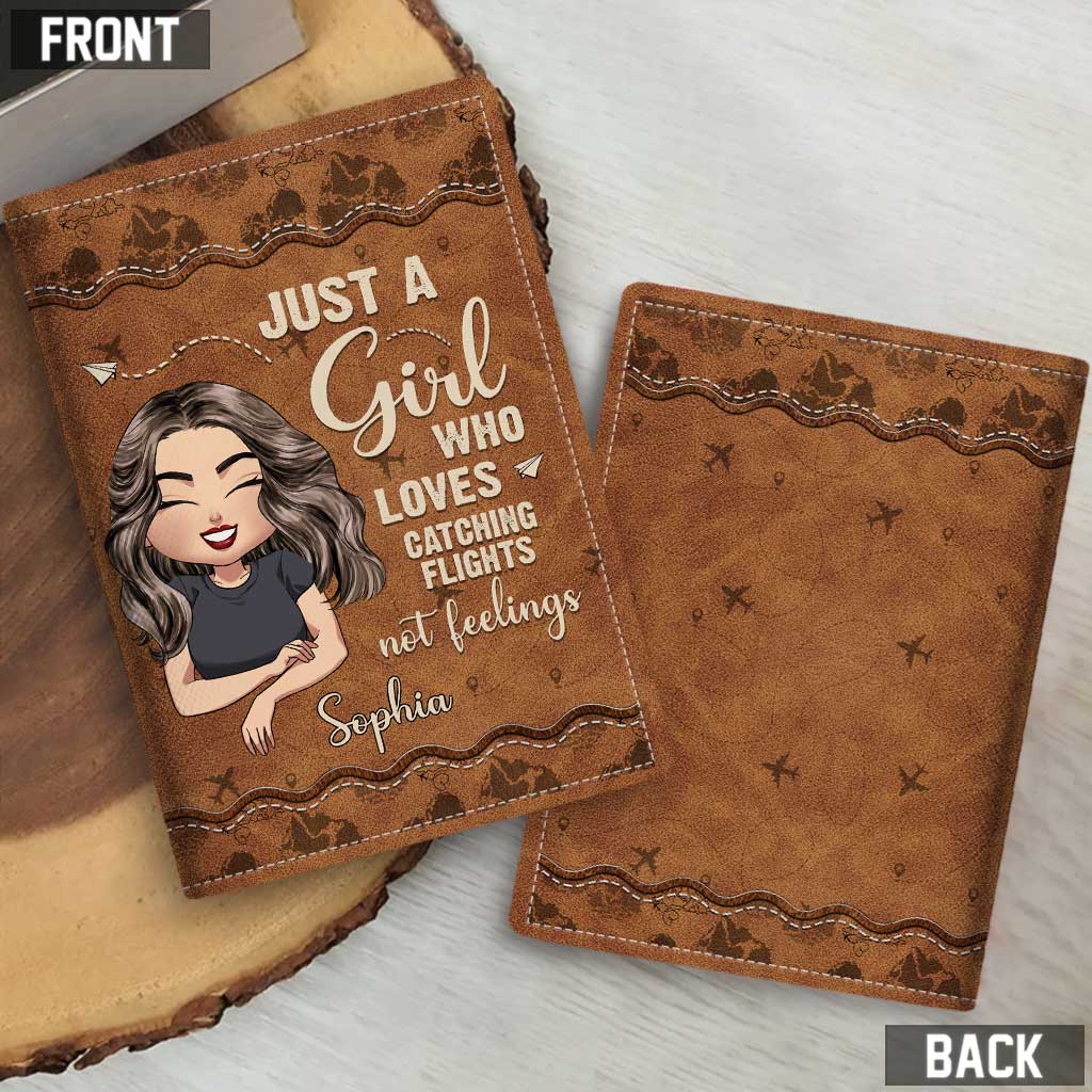 Just A Girl – Personalisierter Reisepasshalter