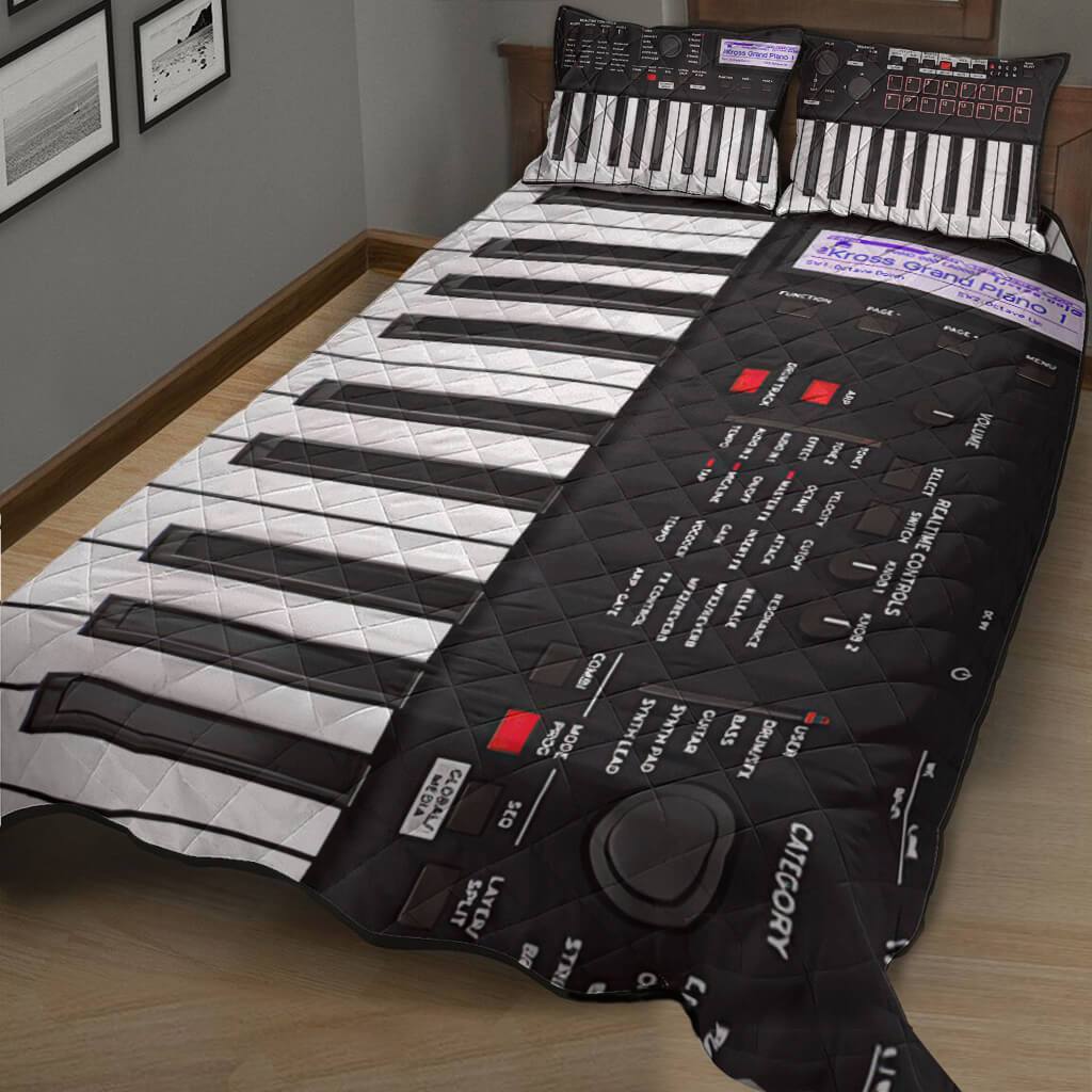 Ensemble de lit matelassé pour piano numérique
