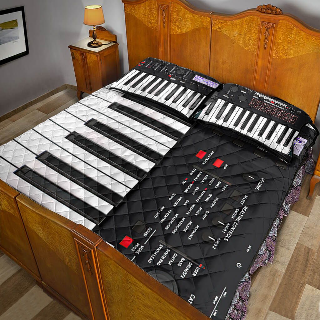 Ensemble de lit matelassé pour piano numérique