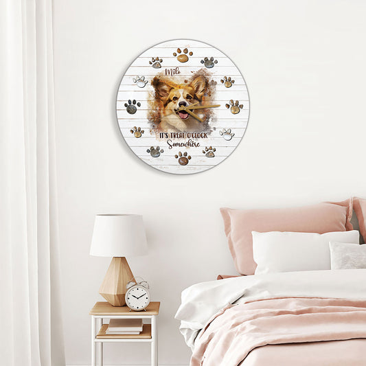 Leckerli-Zeit – Personalisierte Hunde-Wanduhr