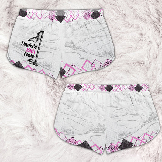 Custome Name 19th Hole - Personalized Golf Women Shorts