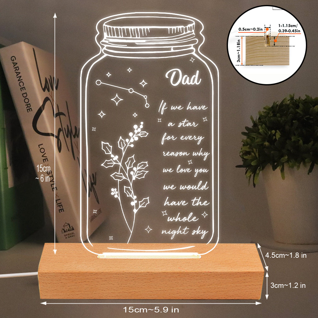 If I Had A Star Birth Flower Zodiac Sign - Gift for mom, grandma, daughter, wife, girlfriend, dad, grandpa, boyfriend, husband - Personalized Shaped Plaque Light Base