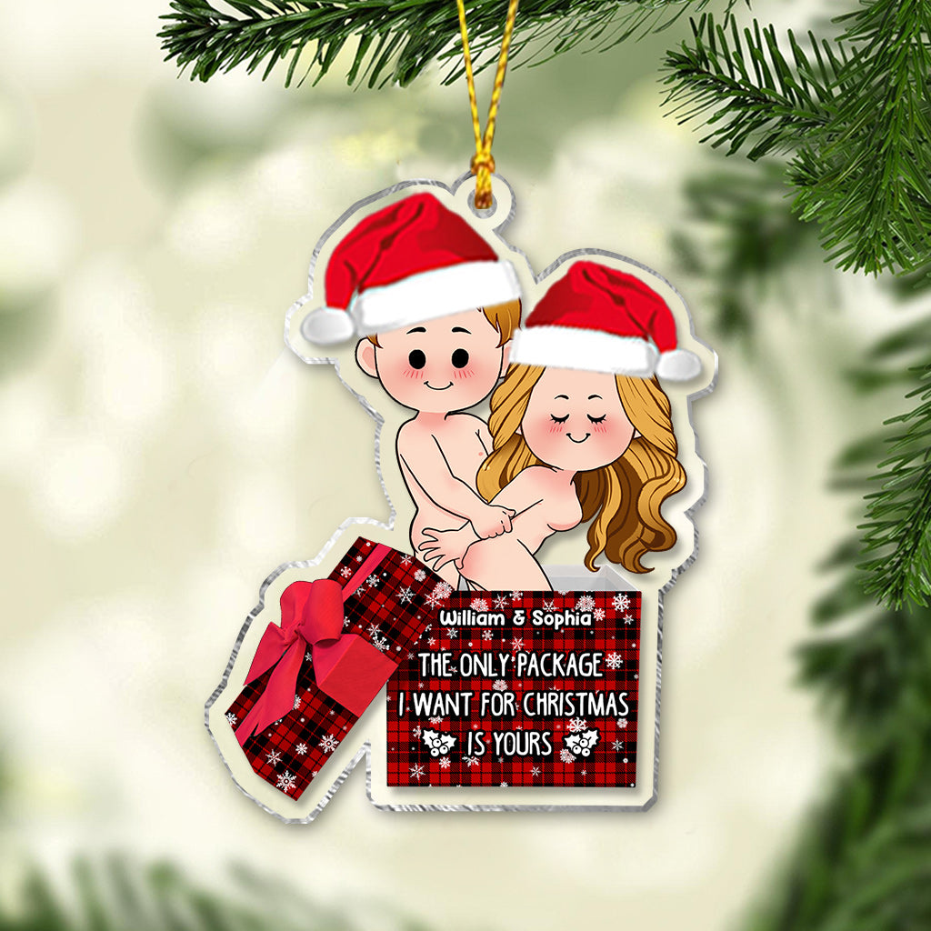 The Only Package I Want For Christmas Is Yours - Personalized Couple Ornament