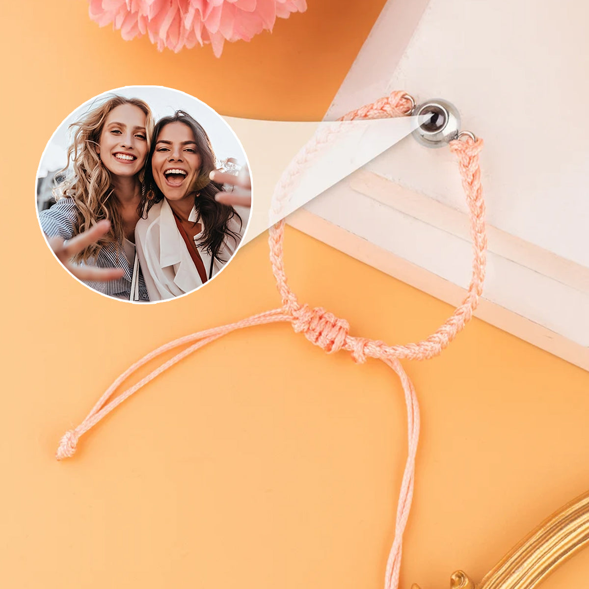 Meilleure amie pour toujours - Cadeau pour une amie - Bracelet à projection personnalisé
