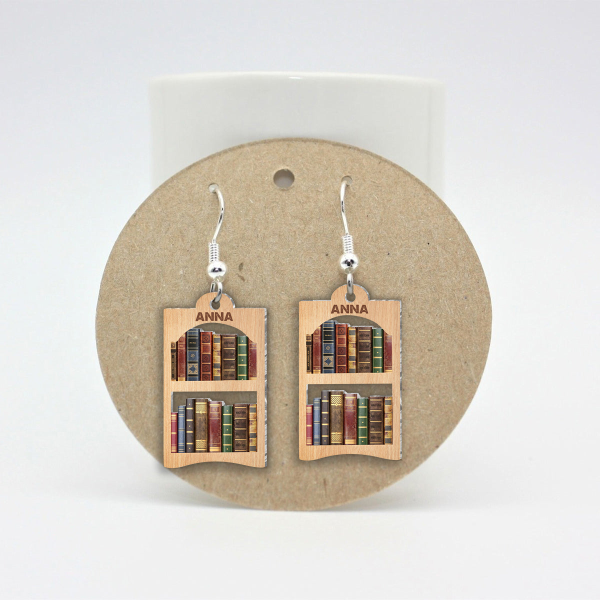 Amoureux des livres - Boucles d'oreilles personnalisées en forme de livre
