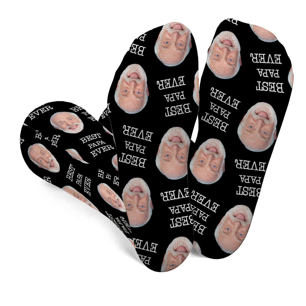 Chaussettes personnalisées pour grand-père - Visage personnalisé