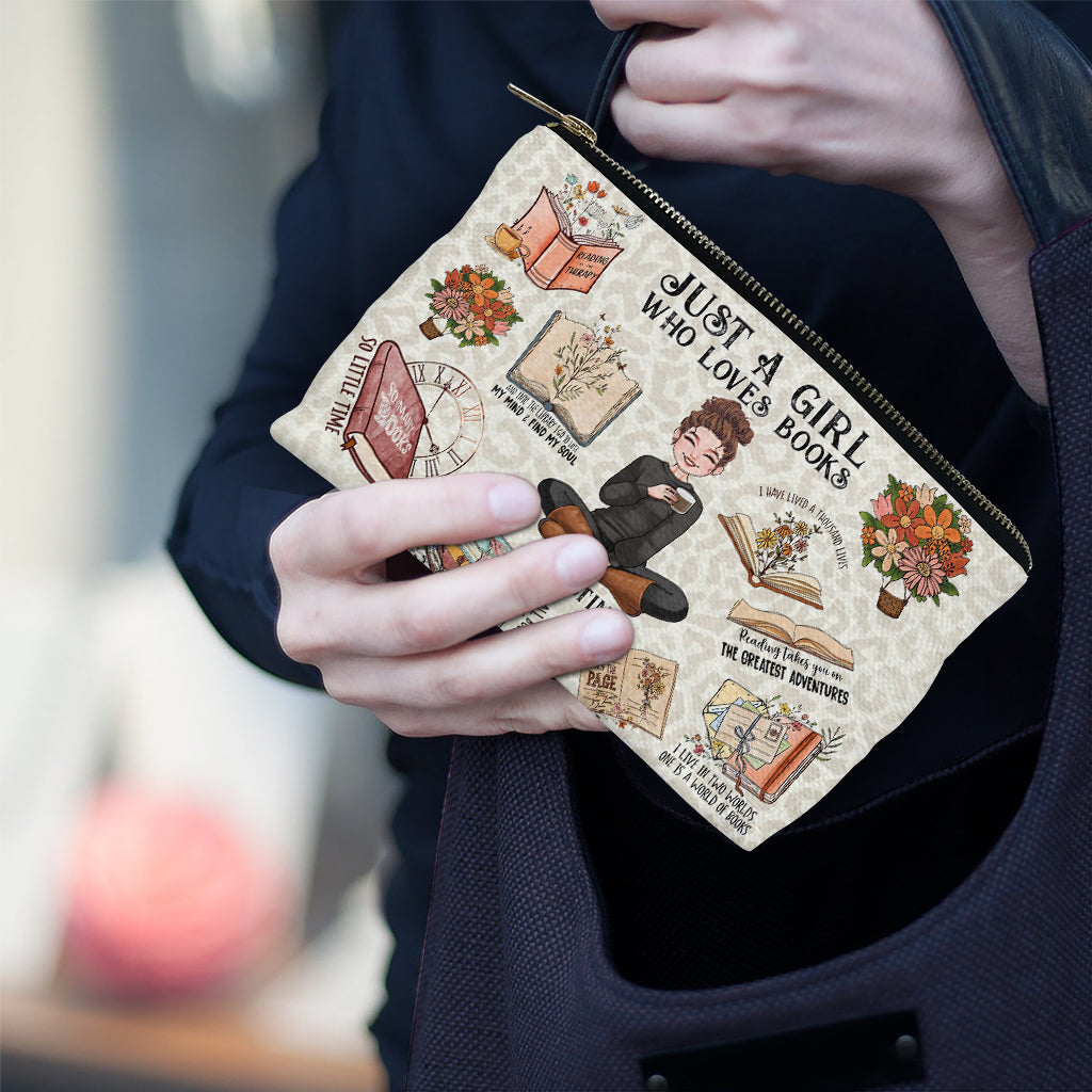 Pochette à livres personnalisée « Juste une fille qui aime les livres »