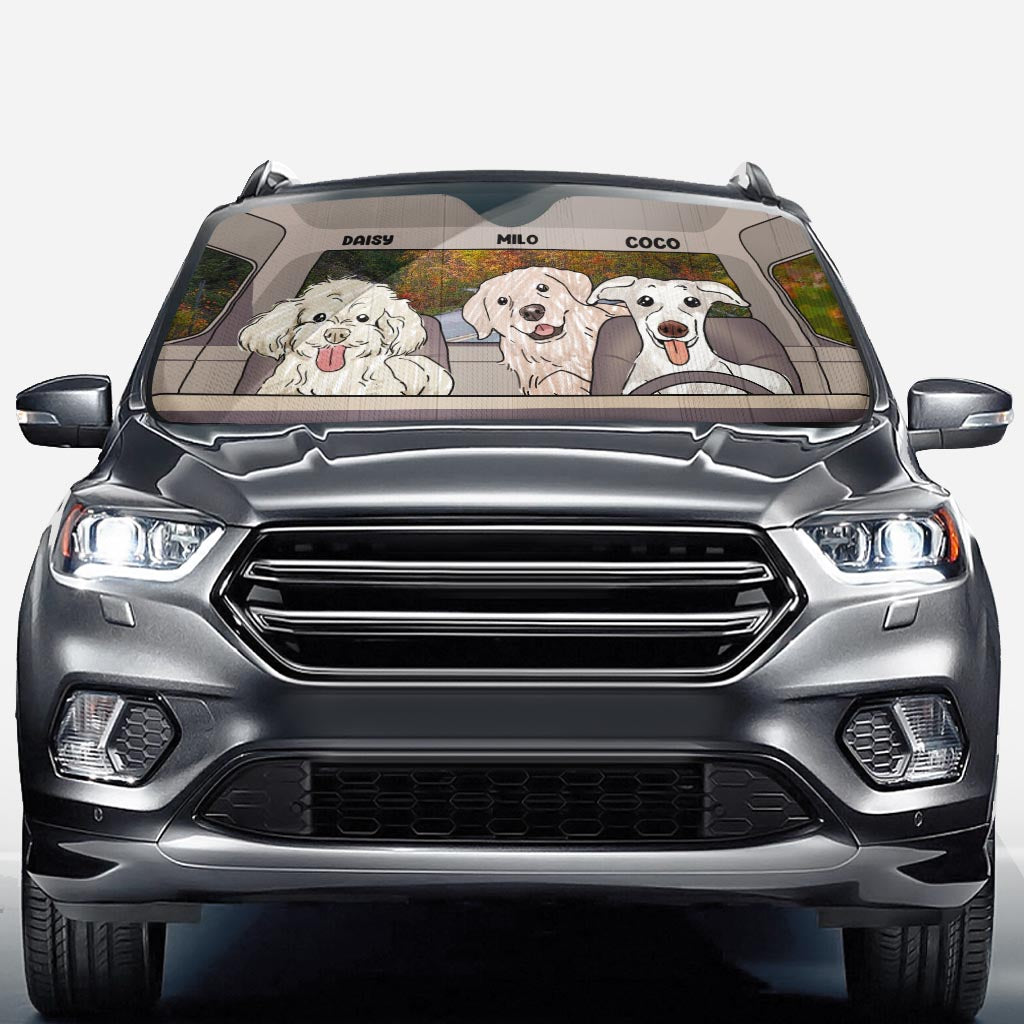 Lovely Paws - Pare-soleil personnalisé pour voiture pour chien