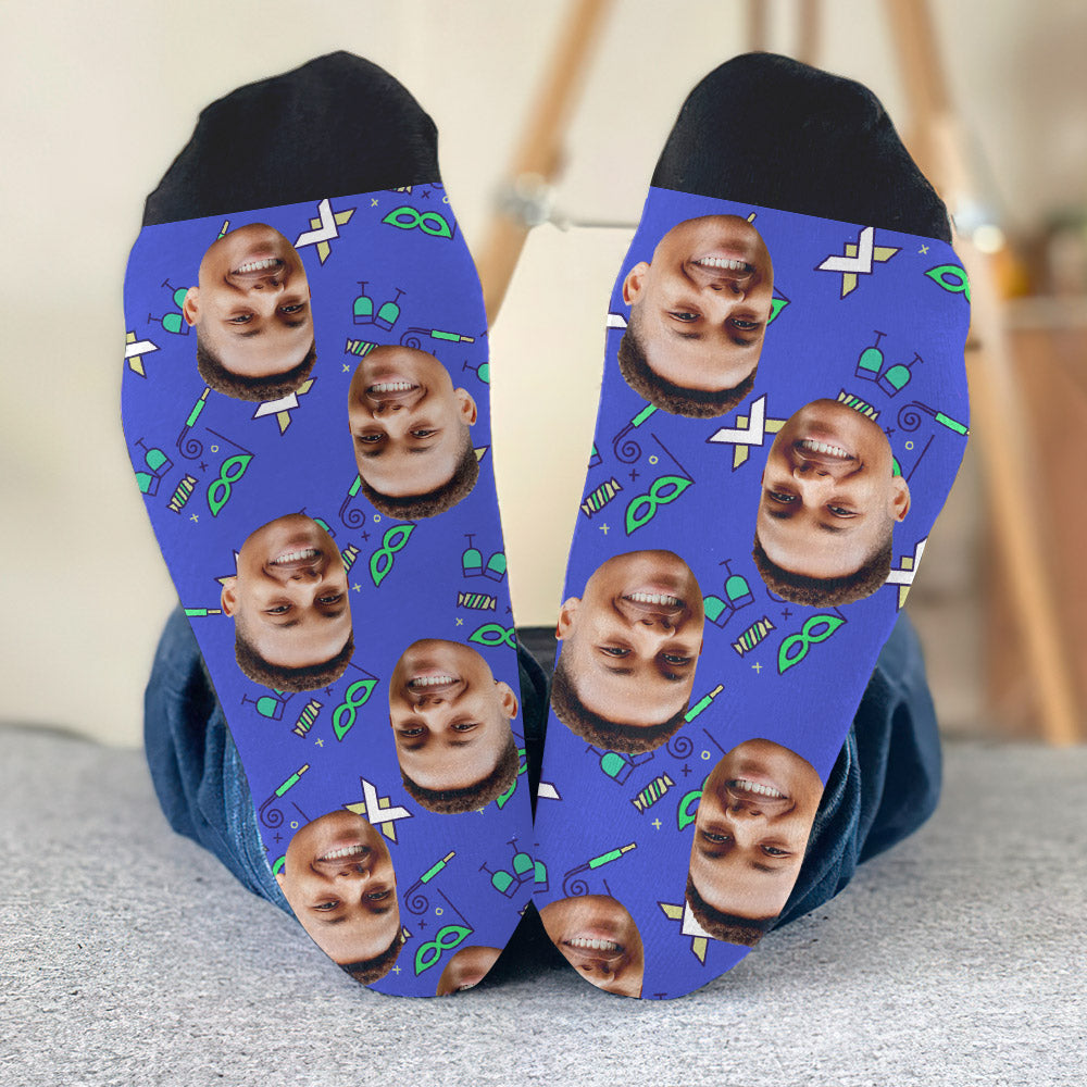 Chaussettes personnalisées pour fils - Motifs de fête personnalisés