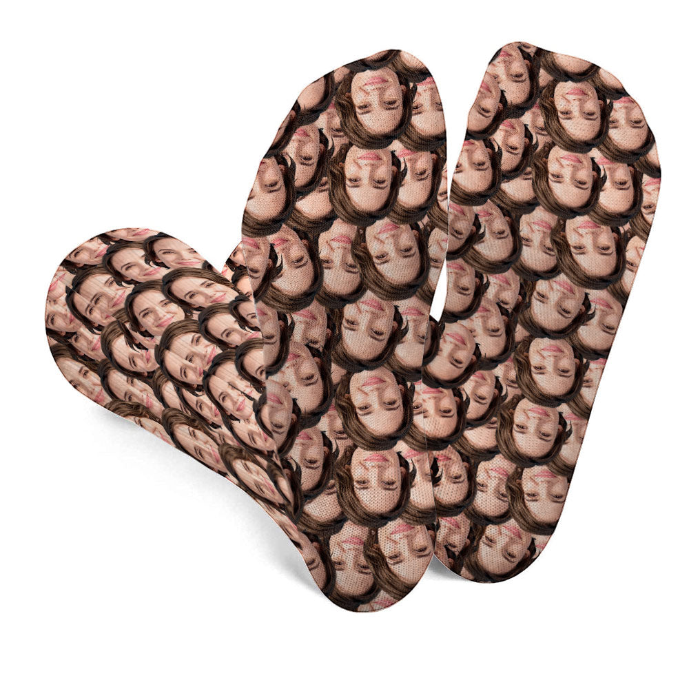 Individuell bedruckte Socken mit Gesicht – personalisierte Socken für Tanten