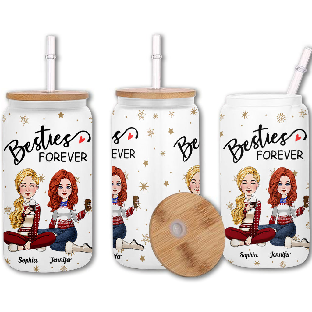 Für immer beste Freundin – personalisiertes Bestie-Trinkglas
