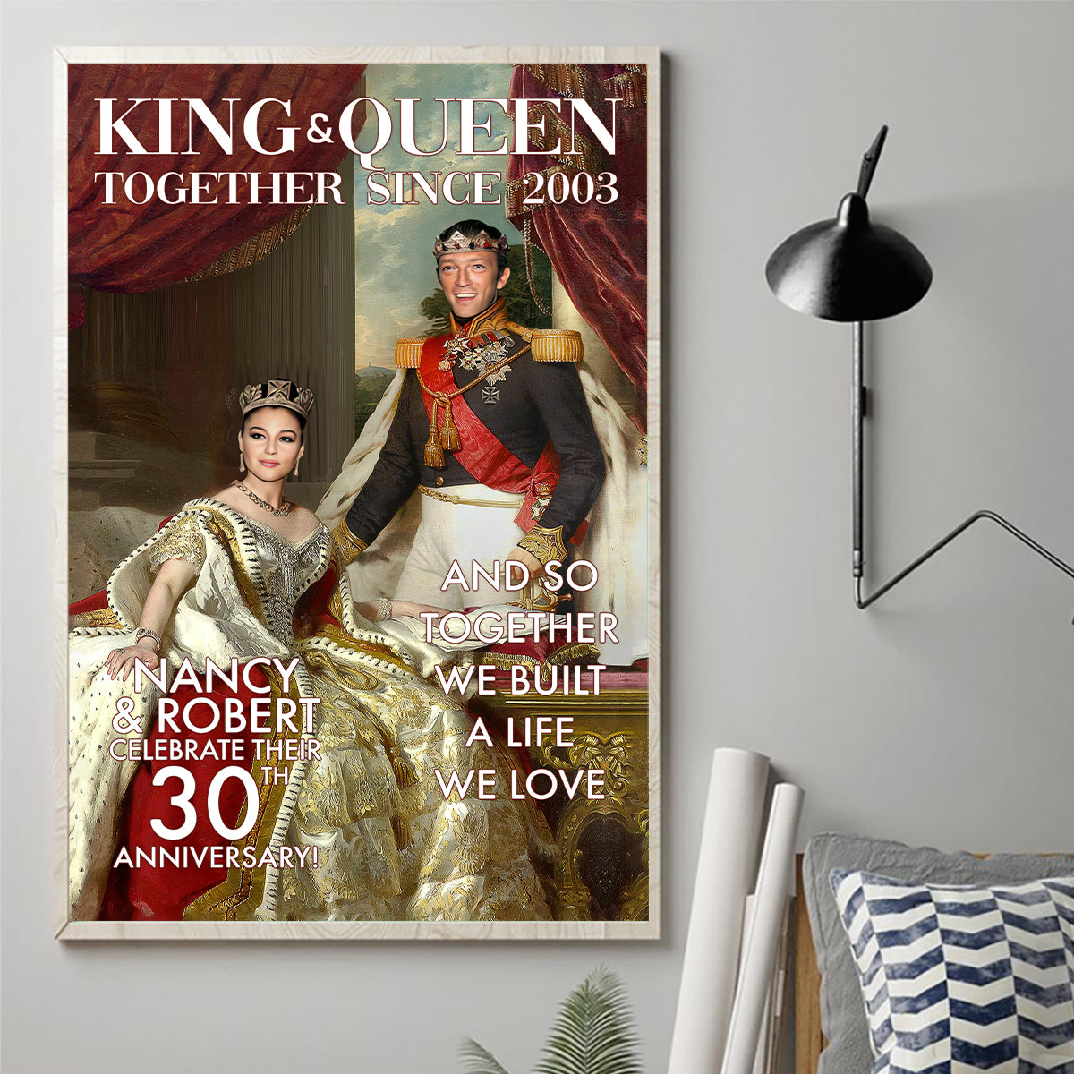King And Queen - Personalized Husband And Wife Canvas And Poster