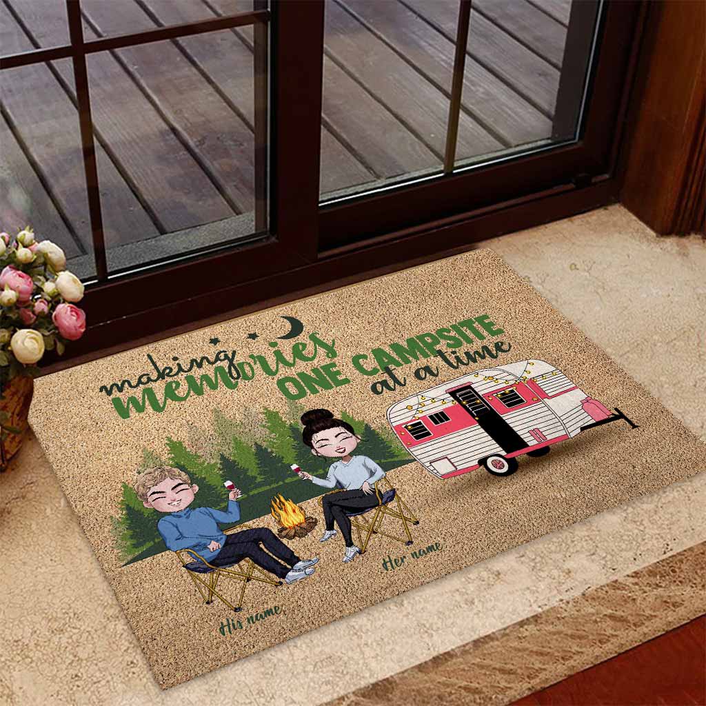 Erinnerungen schaffen – Campingplatz für Campingplatz – personalisierte Camping-Fußmatte