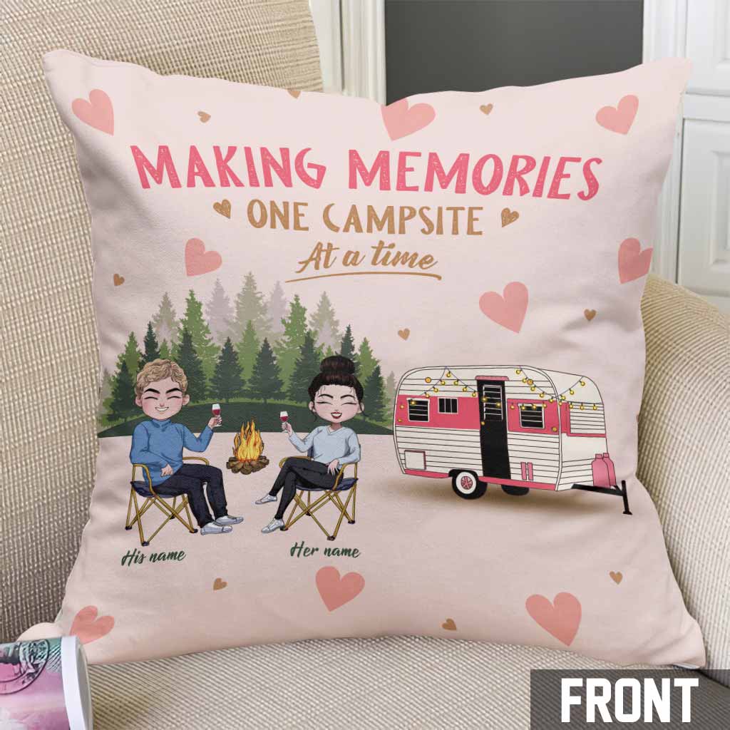 Erinnerungen schaffen – Campingplatz für Campingplatz – personalisiertes Camping-Kissen