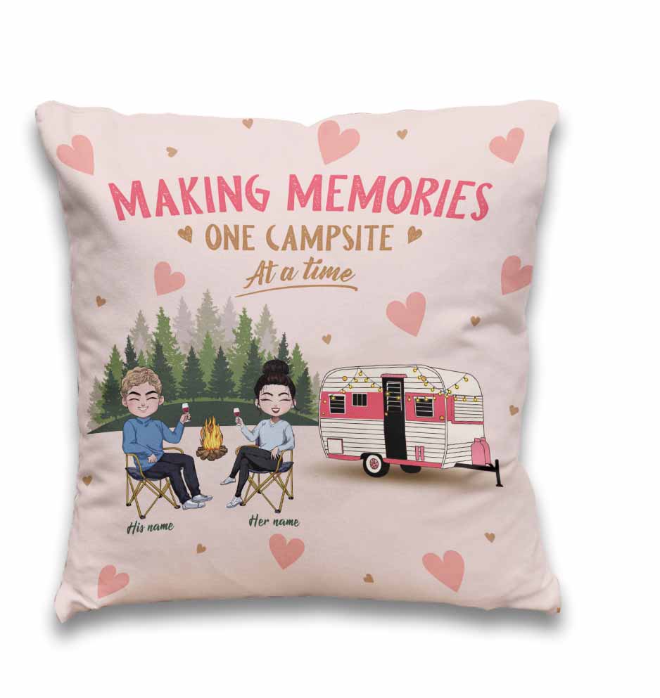 Erinnerungen schaffen – Campingplatz für Campingplatz – personalisiertes Camping-Kissen