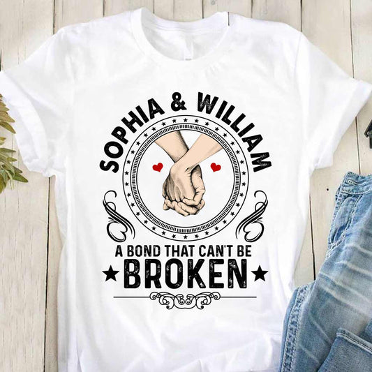 A Bond That Can't Be Broken - Personalized Couple T-shirt and Hoodie