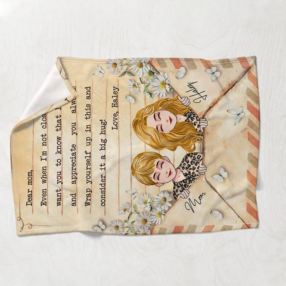 Dear Mom Letter Blanket - Personalized Mother's Day Mother Blanket