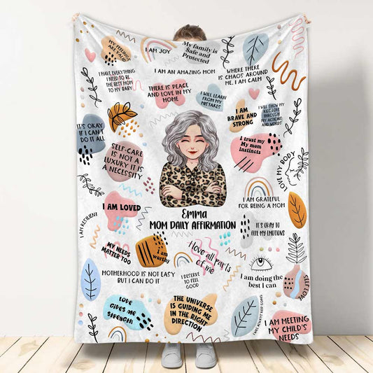 Mom Daily Affirmation - Personalized Mother's Day Mother Blanket