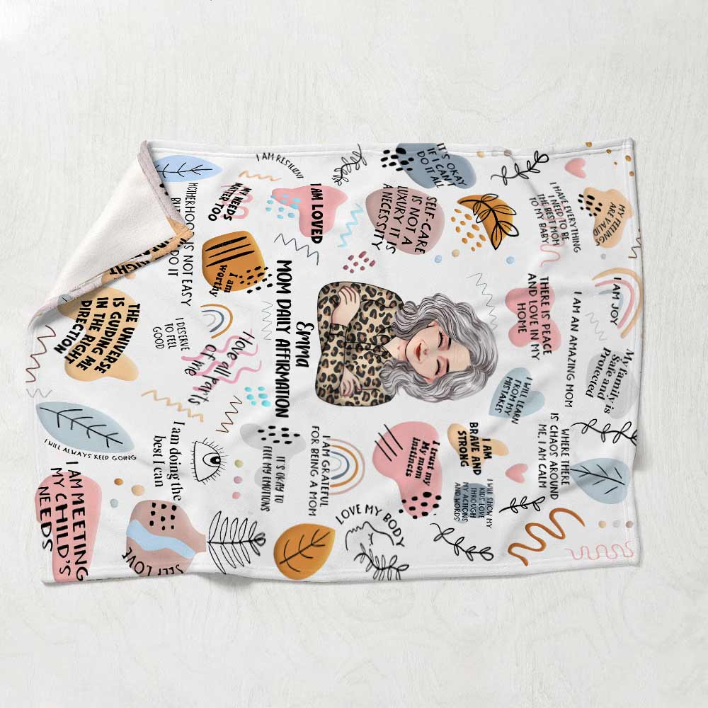 Mom Daily Affirmation - Personalized Mother's Day Mother Blanket