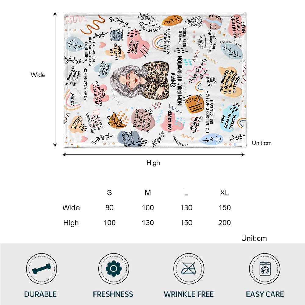 Mom Daily Affirmation - Personalized Mother's Day Mother Blanket