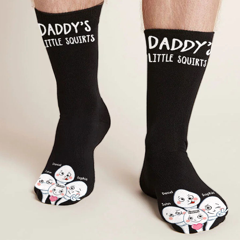 Dad's Little Squirts - Personalized Father Socks