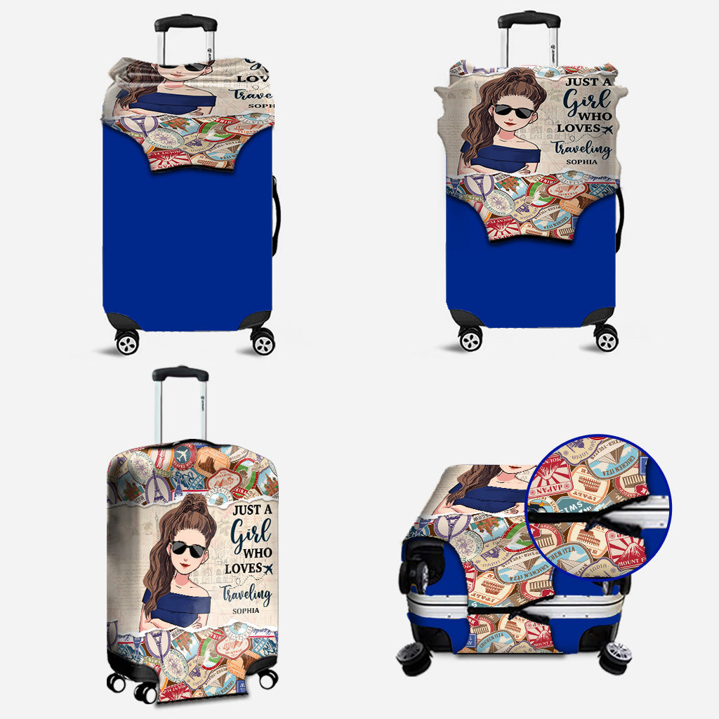 Just A Girl Who Loves Travelling - Personalized Travelling Luggage Cover