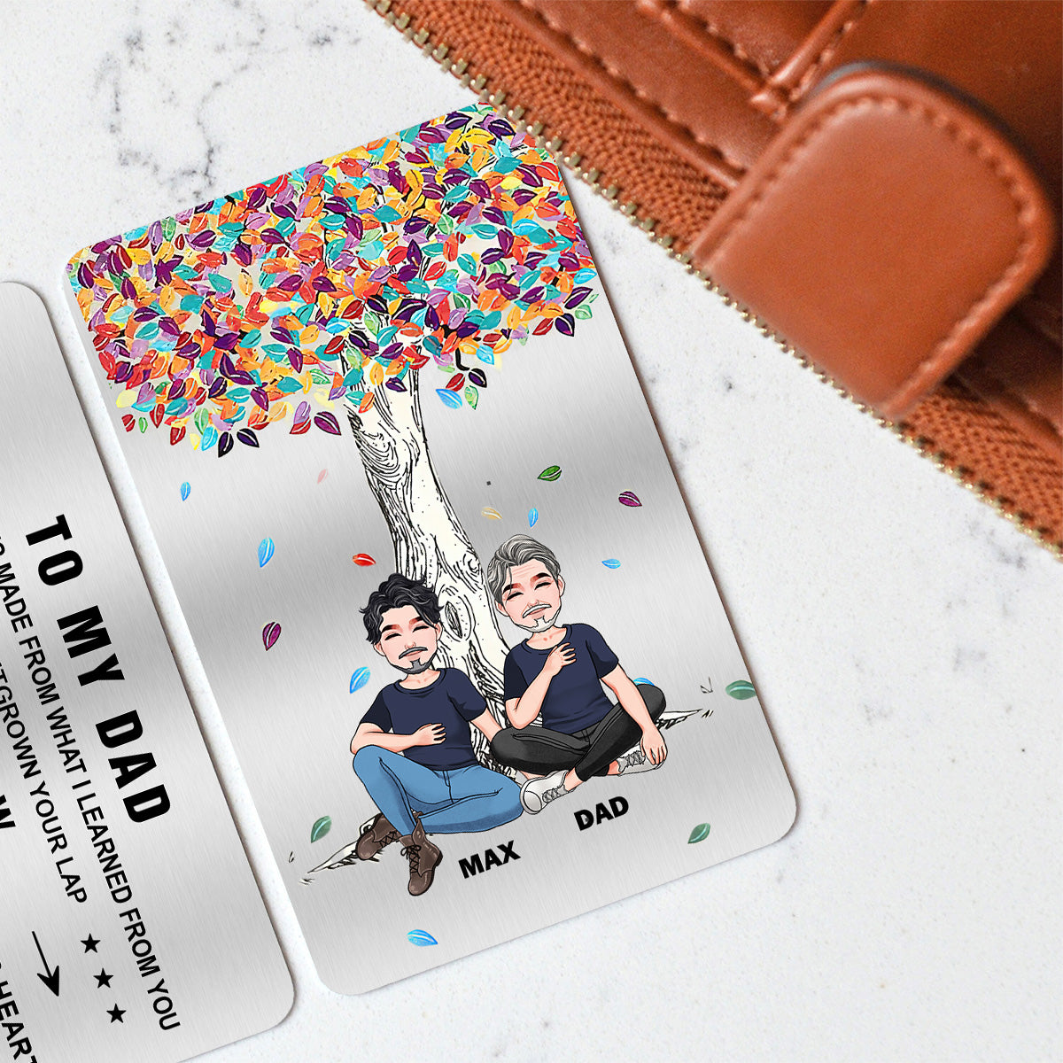 To My Dad - Gift for dad, grandma, grandpa, mom, uncle, aunt - Personalized Wallet Insert Card