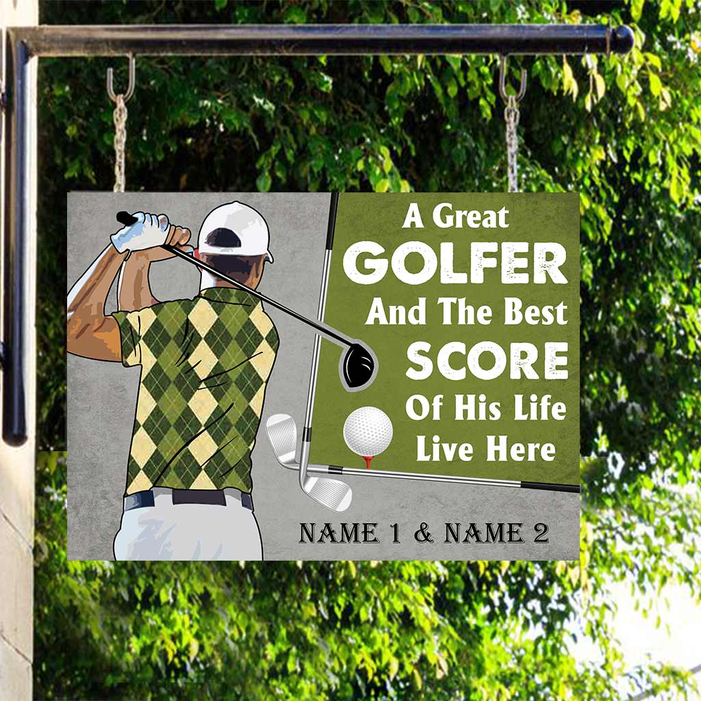 Personalisiertes rechteckiges Metallschild „Ein alter Golfer“