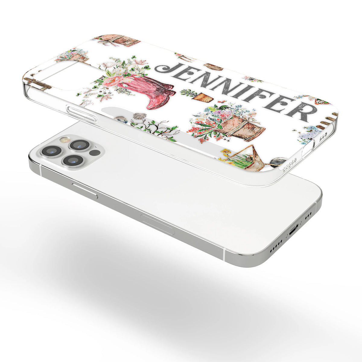 Lovely Gardening Items - Personalized Gardening Clear Phone Case