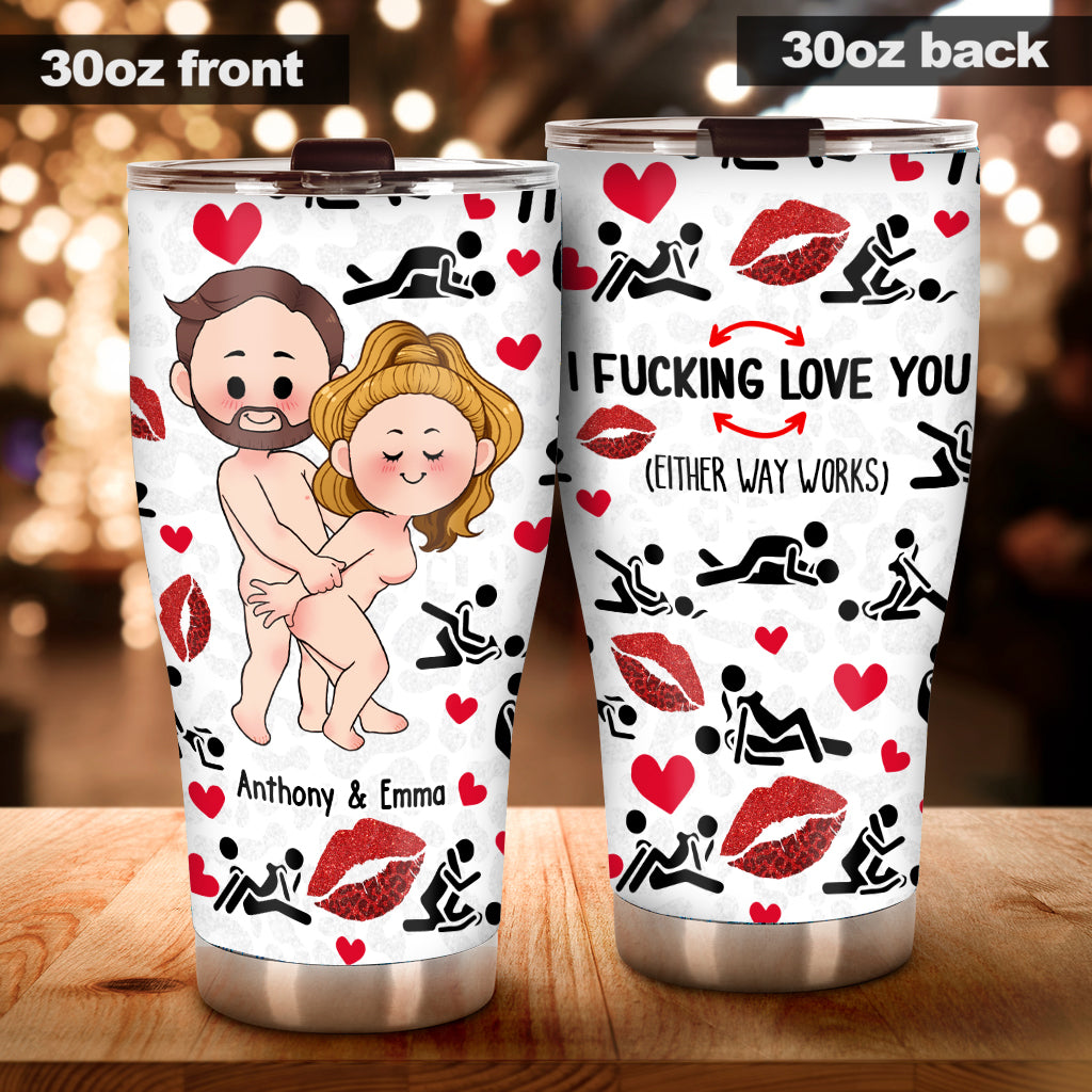 I Love You - Personalized Couple Tumbler