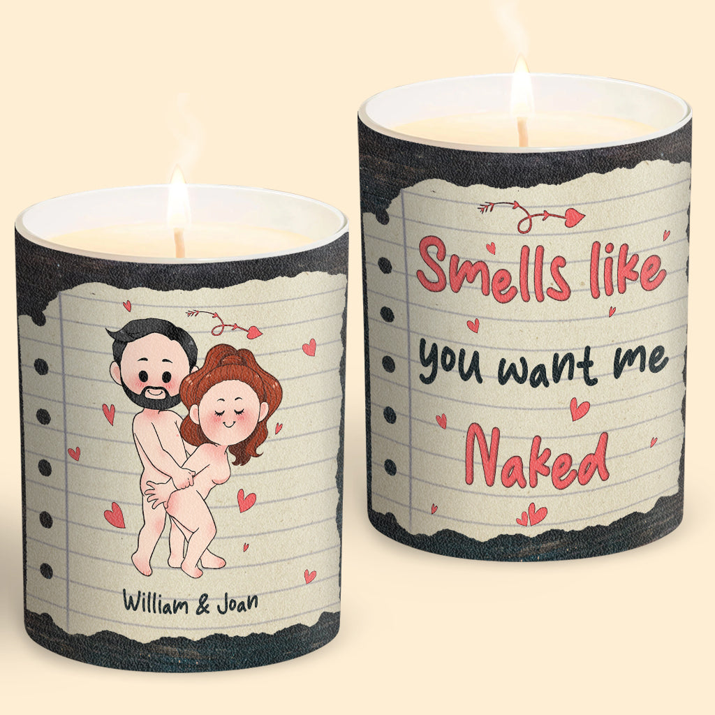 Smells Like - Personalized Couple Candle With Wooden Lid