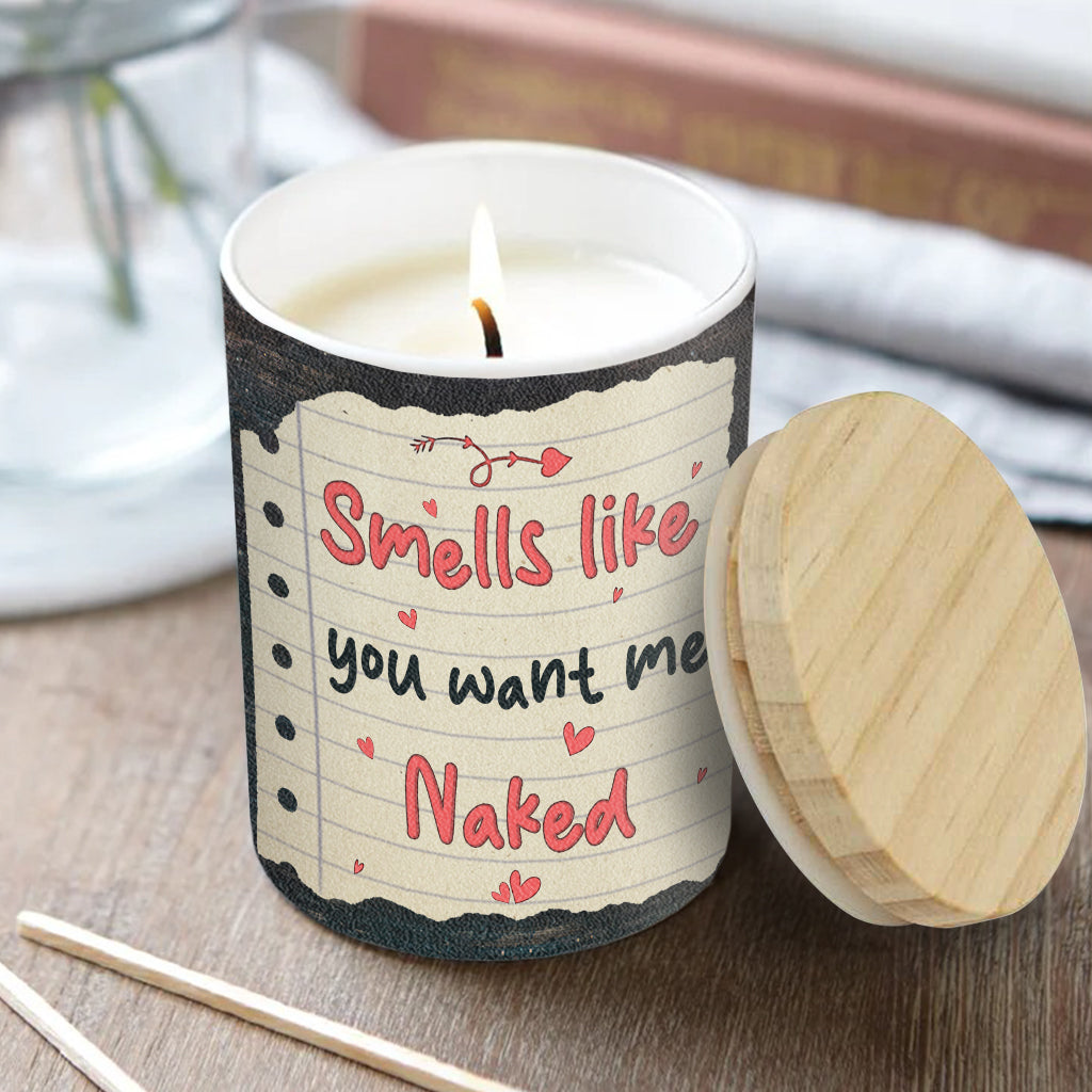 Smells Like - Personalized Couple Candle With Wooden Lid