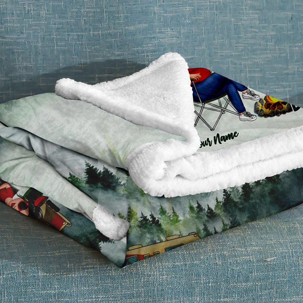 Das ist meine S'mores-Lagerfeuer-Kuscheldecke – personalisierte Campingdecke