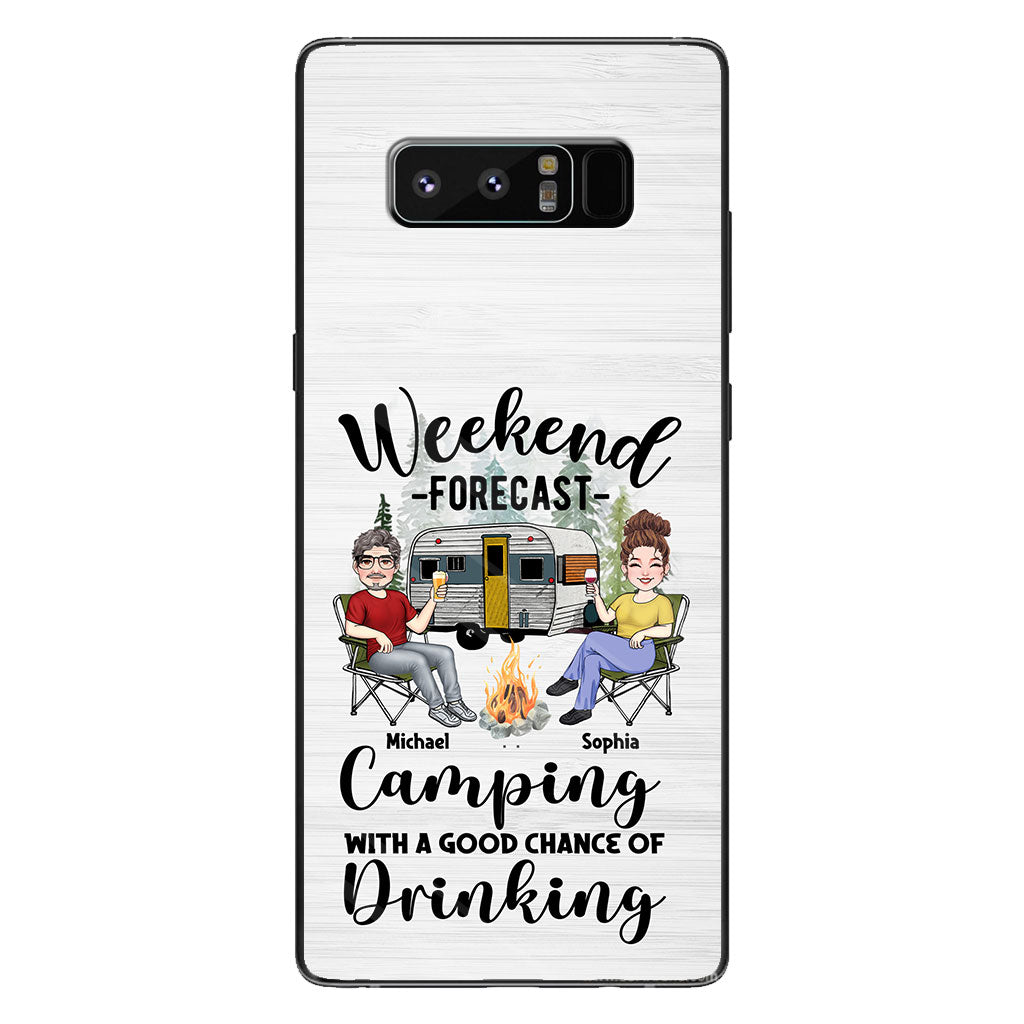 Prévisions du week-end - Étui de téléphone transparent personnalisé pour le camping