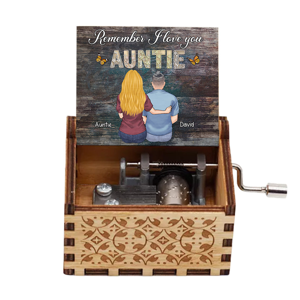 Remember We Love You - Gift for mom, grandma, aunt - Personalized Hand Crank Music Box
