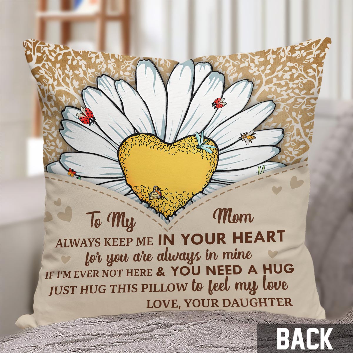 You Are My Sunshine - Gift for grandma, mom, daughter, granddaughter, sister, wife - Personalized Throw Pillow