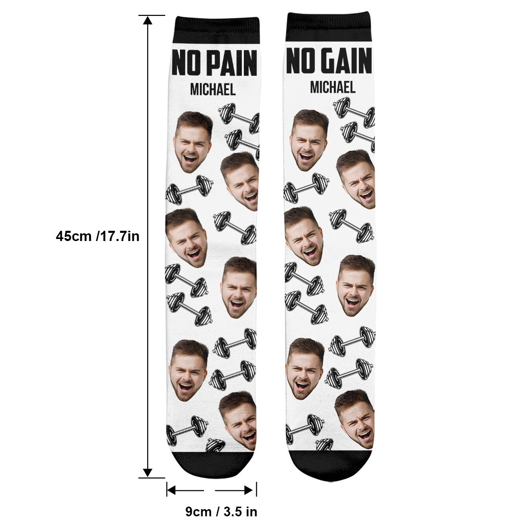 Pas de douleur, pas de gain - Chaussettes de sport personnalisées