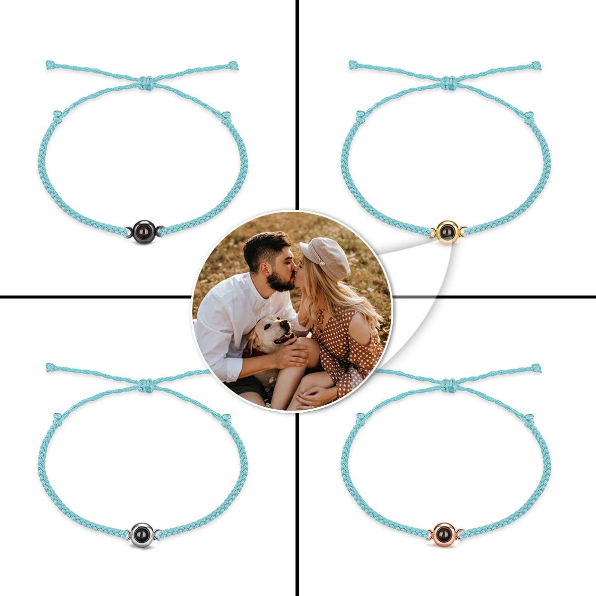 Liebe Familie – Personalisiertes Armband mit Familienprojektion