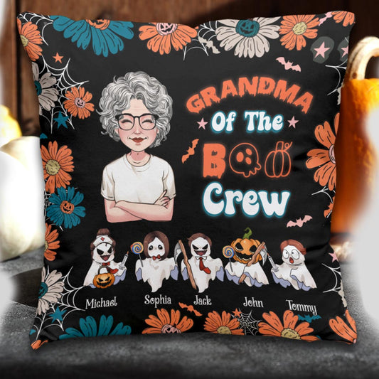 Coussin décoratif personnalisé « Grand-mère de la bande des Boo »