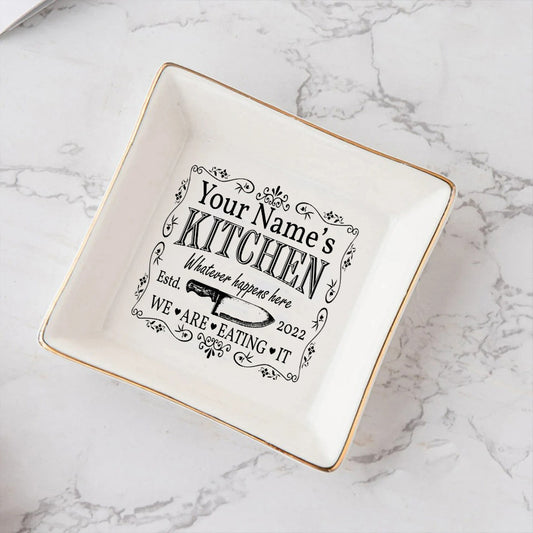 Quoi qu'il arrive, on le mange ! - Plat à bijoux de cuisine personnalisé