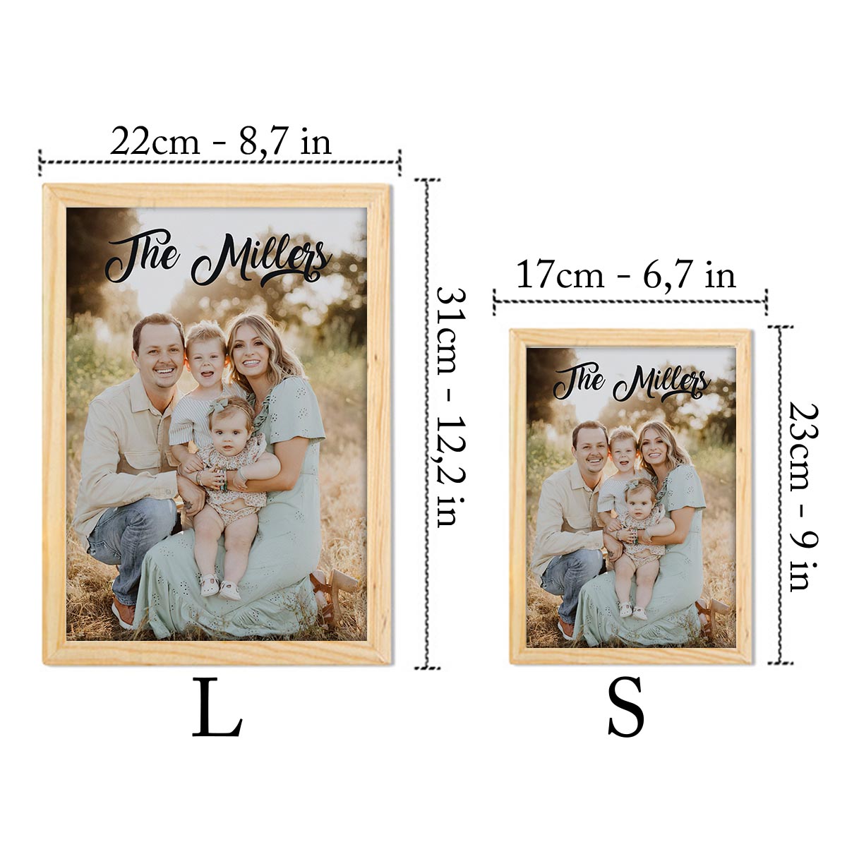 Liebe Familie – Personalisierter Familien-Lichtfotorahmen