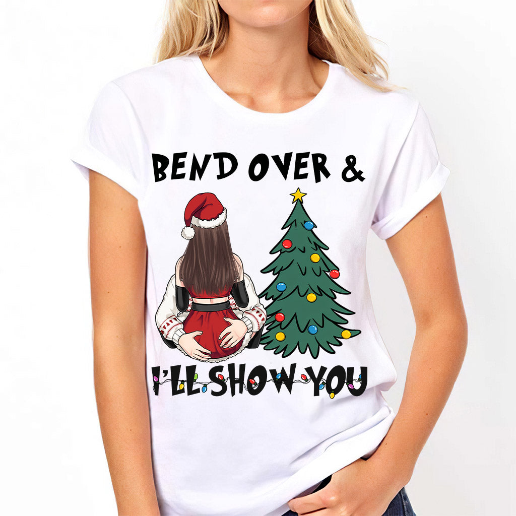 Bend Over I'll Show You Where To Put That Big Tree - Personalized Couple T-shirt And Hoodie