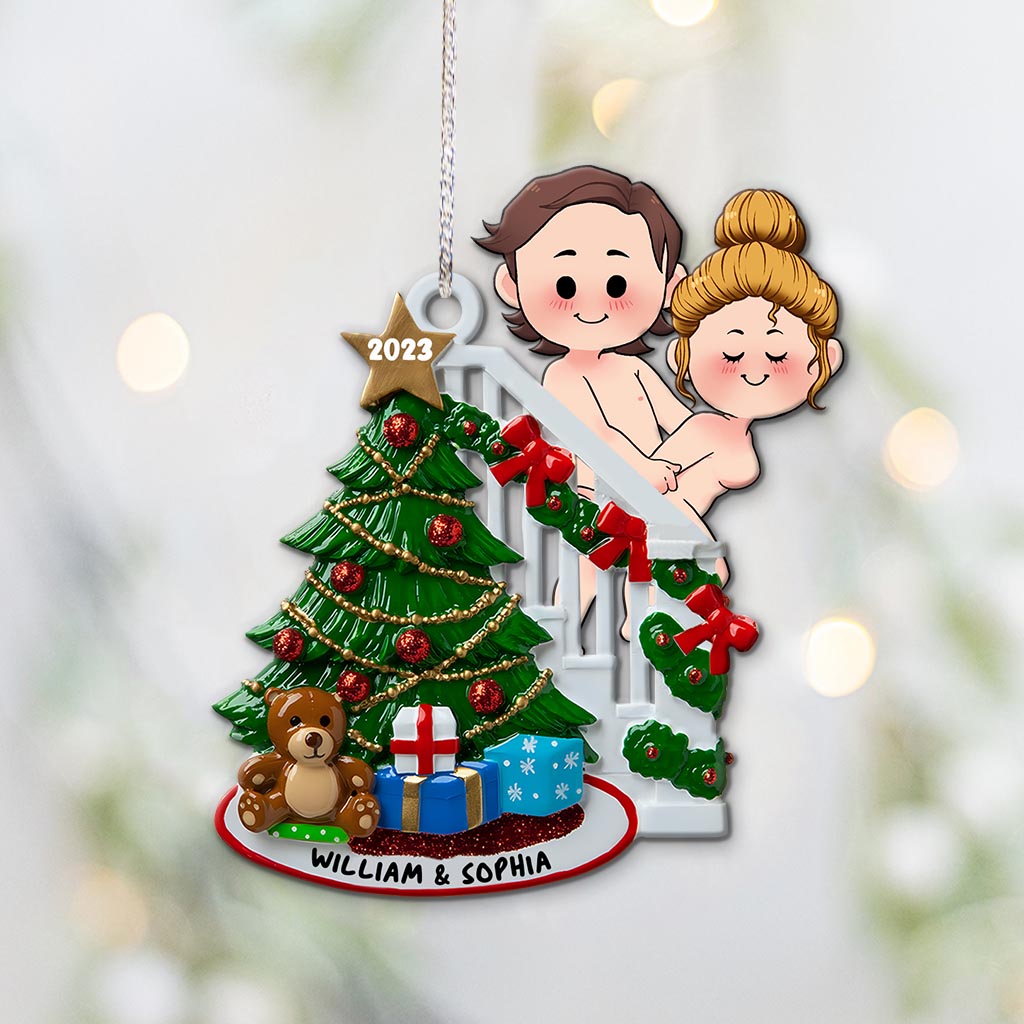 Staircase Naughty Couple - Personalized Couple Ornament